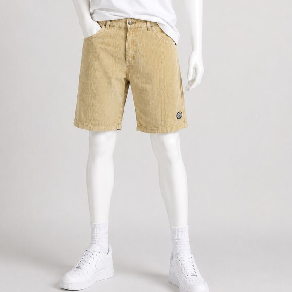 Billabong Corduroy Shorts Tan Beige Skate Surf Y2K Vintage Mens Size 36" beach
